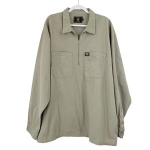 FB County Zip Shirt Long Sleeve Pocket Workwear Casual MEN‎ 3XL heavyweight